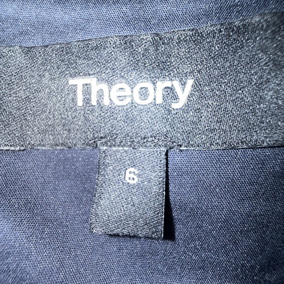 NWOT- Navy Theory Fit and Flare Dress in Sleek Poplin - Size 6 - Picture 5 of 10